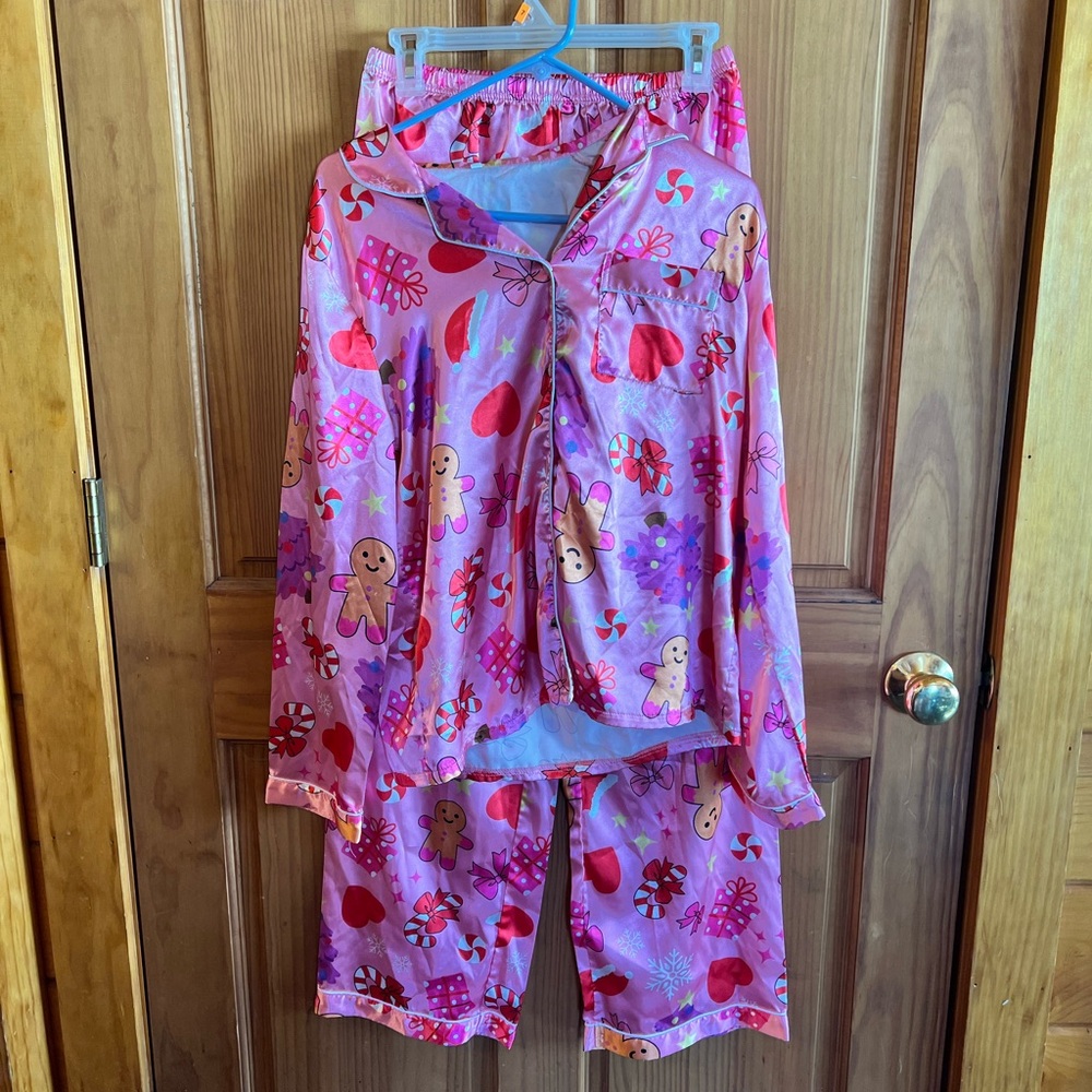 Pink Gingerbread Pajama Set